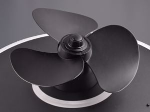 Ventilatore da soffitto nero a plafoniera design moderno