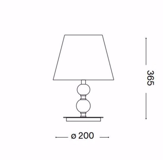 Ideal lux queen tl1 small abat jour di cristallo classica per camera da letto