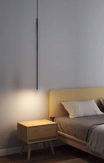 Ideal lux ultrathin sp d100 round nero lampadario cilindro led 11,5w 3000k