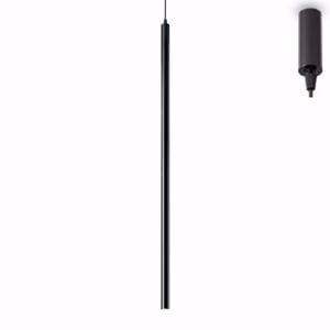 Ideal lux ultrathin sp d100 round nero lampadario cilindro led 11,5w 3000k