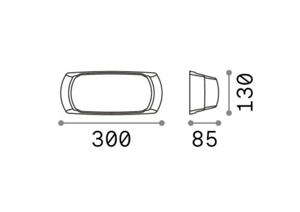 Felix-2 ap1 ideal lux applique per esterno ip66 bianco