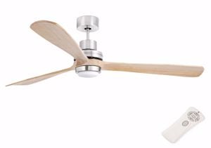 Grande ventilatore da soffitto pale legno con luce telecomando