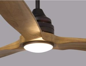 Lampadario con ventilatore a soffitto nero 28mq pale di legno 152cm con telecomando