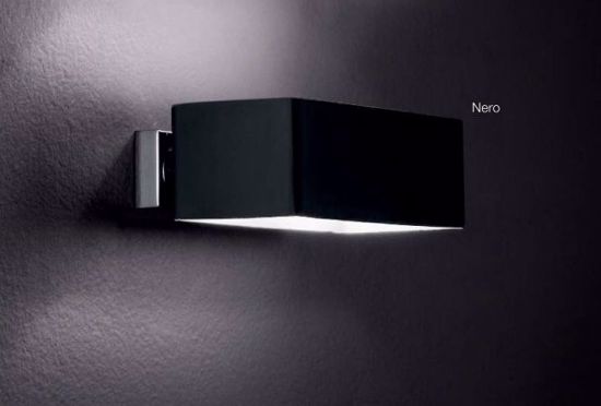 Box ap2 applique in vetro nero per interno ideal lux