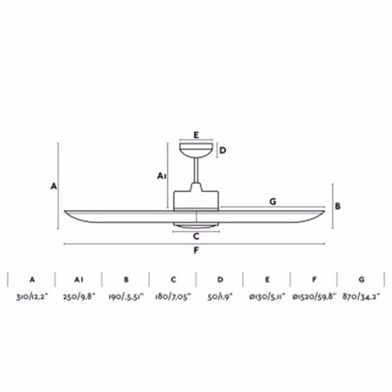 Ventilatore da soffitto moderno 3 pale bianco con luce per ambienti da 17mq