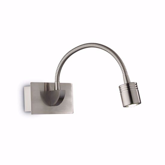 Dynamo ap applique per comodino camera da letto luce orientabile 3w 4000k nickel