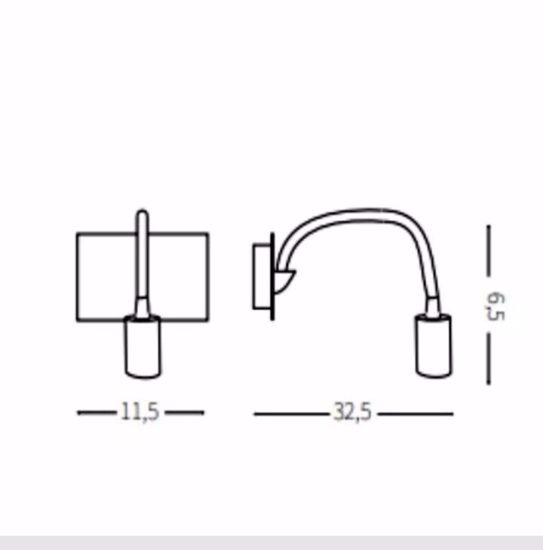 Dynamo ap applique per comodino camera da letto luce orientabile 3w 4000k nickel