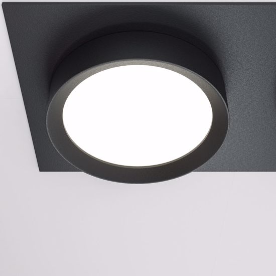 Faretto nero da incasso a soffitto gx53