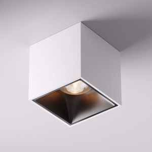 Faro da soffitto cubo led 12w 3000k bianco nero