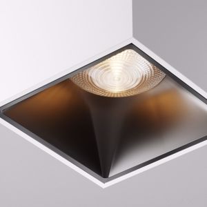 Faro da soffitto cubo led 12w 3000k bianco nero