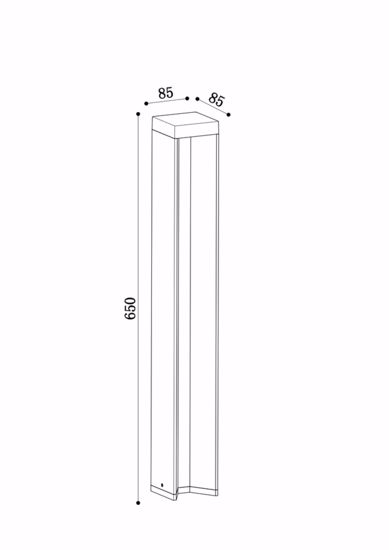 Lampione da giardino nero design moderno led 9w 4000k ip54