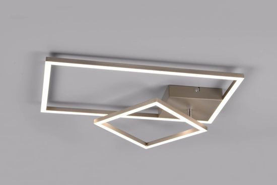 Plafoniera moderna per soggiorno nichel led 25w 4000k dimmerabile