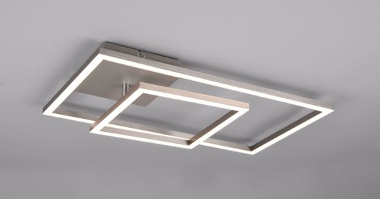 Plafoniera moderna per soggiorno nichel led 25w 4000k dimmerabile