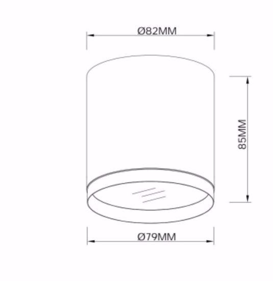 Faretto da soffitto cilindro nero