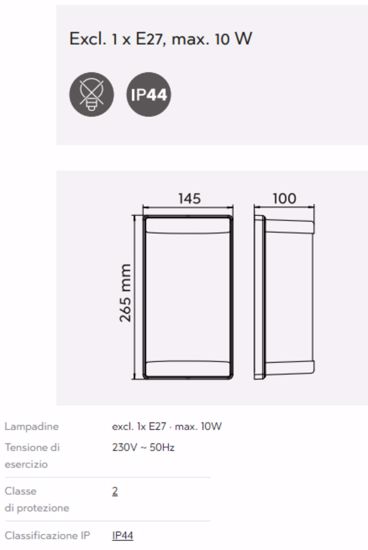 Applique per esterno nero modernao