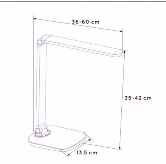 Lampada da scrivania design moderna orientabile led 10w dimmerabile