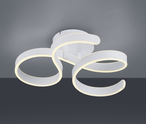 Plafoniera led dimmerabile design moderna bianca per soggiorno