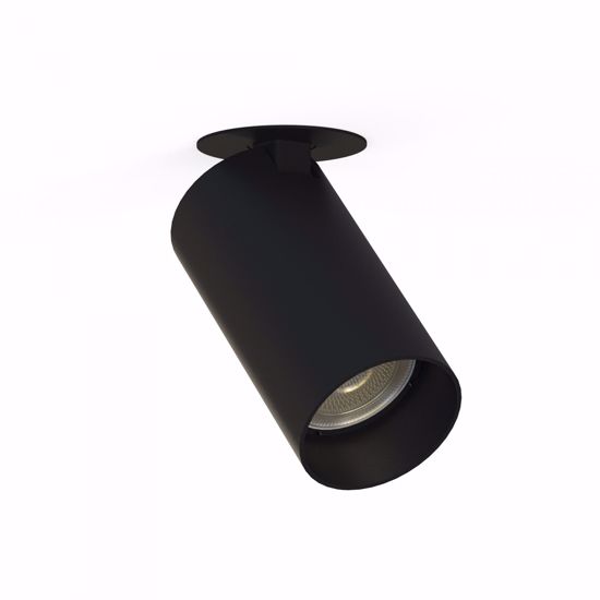 Faretto da incasso soffitto cilindro nero orientabile gu10 220v