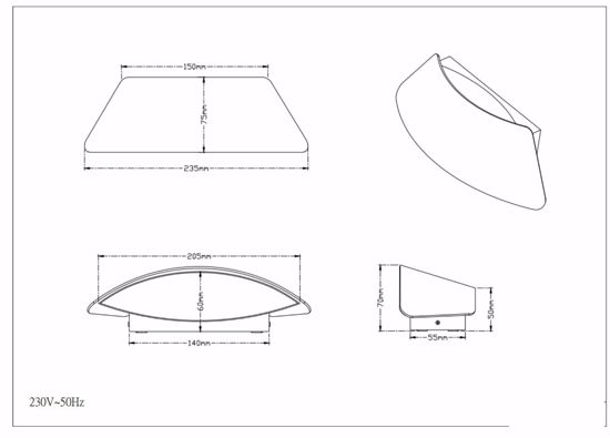 Applique da esterno antracite moderna  7,5w 3000k