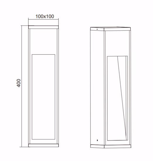 Lampioncino di legno da giardino design moderno ip44