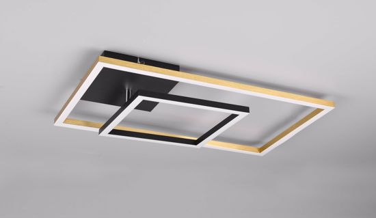 Plafoniera a led oro nero per soggiorno 3000k dimmerabile moderna