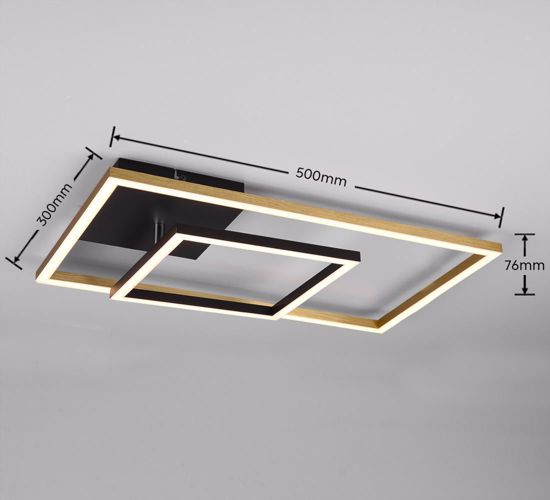 Plafoniera a led oro nero per soggiorno 3000k dimmerabile moderna