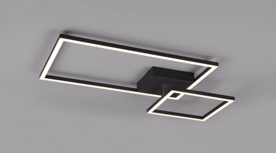 Plafoniera nera led 25w dimmerabile 3000k orientabile moderna