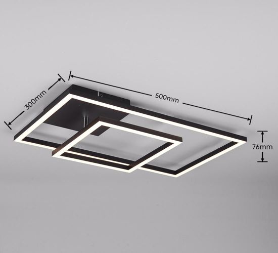 Plafoniera nera led 25w dimmerabile 3000k orientabile moderna