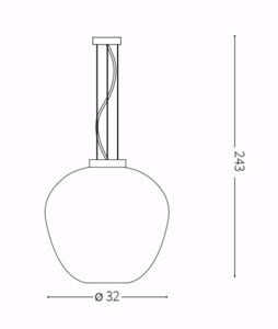 Blossom sp1 lampada a sospensione vetro ambrato ideal lux