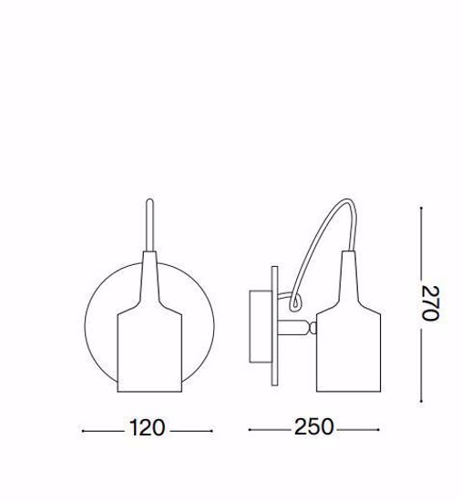 Edison ap1 ideal lux lampada da parete metallo bianco orientabile