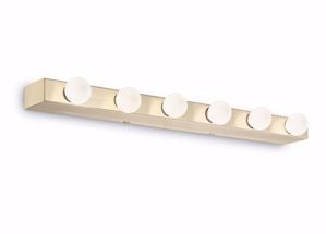 Prive ap6 ideal lux applique per specchio bagno 6 luci ottone 60,5cm