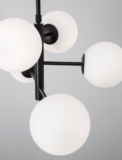 Lampadario design moderno nero per soggiorno