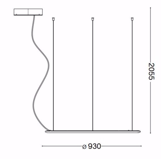 Orbit sp d93 ideal lux lampadario particolare led 61w 3000k bianco