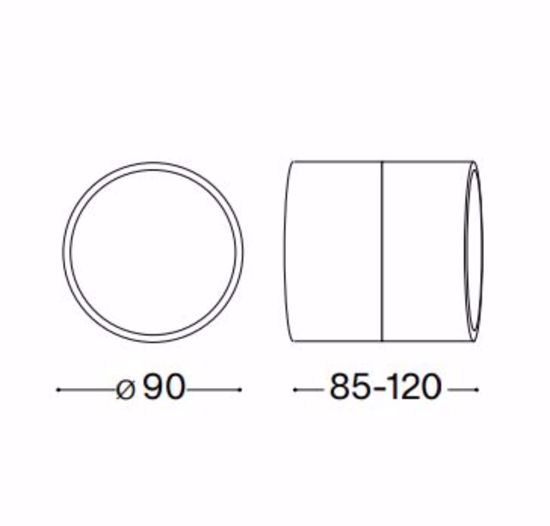 Omega ap round applique da esterno antracite ip54 7w 4000k orientabile