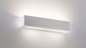 Applique bianco di gesso ceramica led 18w 3000k rettangolare verniciabile