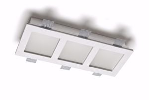 Faretto in gesso cristaly da incasso a soffitto 3 luci 21w 4000k 24v