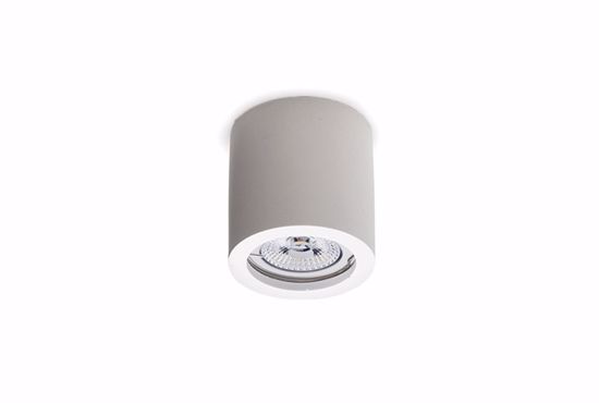 Plafone da soffitto cilindro di gesso cristaly bianco gu10 led per interni