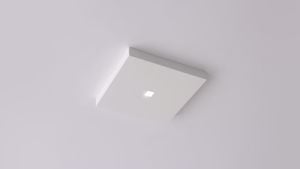 Faretto quadrato di gesso da soffitto bianco pitturabile led 6w 3000k