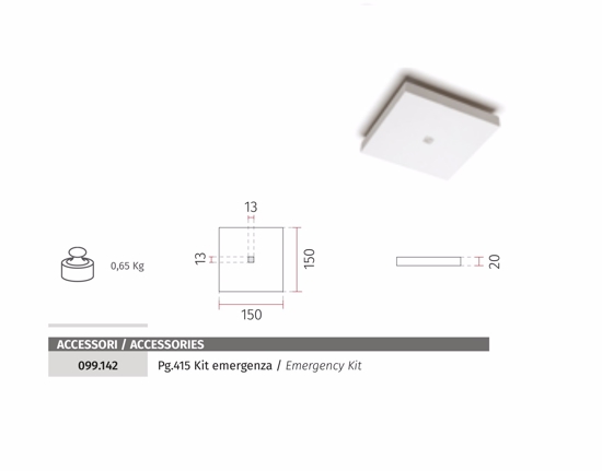 Plafoniera led di gesso ceramico pitturabile quadrato led 6w 4000k