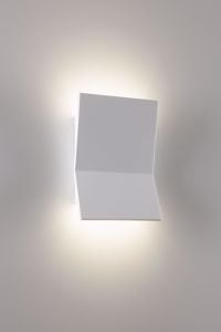 Applique led 18w 3000k design moderna gesso ceramica bianca verniciabile