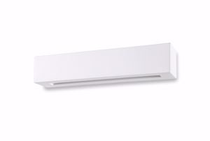 Applique bianco di gesso ceramica led 18w 3000k rettangolare verniciabile