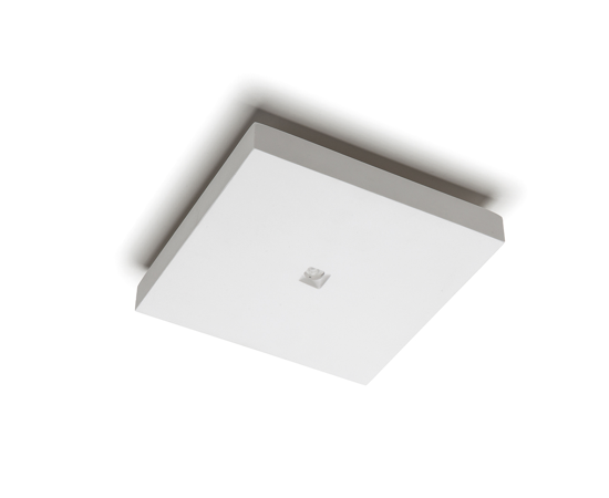 Plafoniera led di gesso ceramico pitturabile quadrato led 6w 4000k