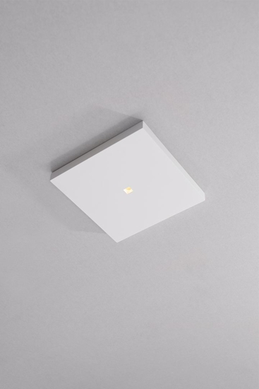 Plafoniera led di gesso ceramico pitturabile quadrato led 6w 4000k