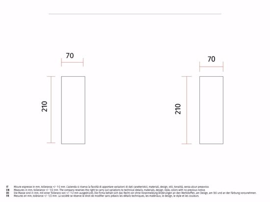 Applique in gesso ceramica bianco parallelepipedo pitturabile 2 luci