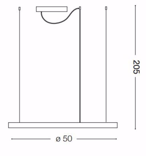 Ideal lux oracle slim sp d050 round bianco lampadario moderno led 30w 3000k