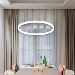 Lampadario ideal lux oracle slim sp d050 round bianco led 32w 4000k per soggiorno