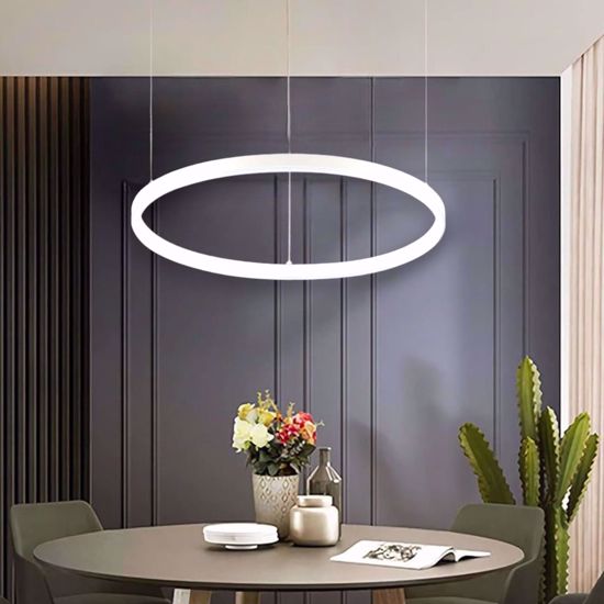 Ideal lux oracle slim sp d050 round lampadario moderno cerchio led 29w 3000k dimmerabile dali