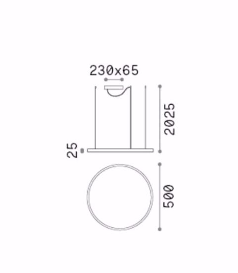 Ideal lux oracle slim sp d050 round lampadario moderno cerchio led 29w 3000k dimmerabile dali