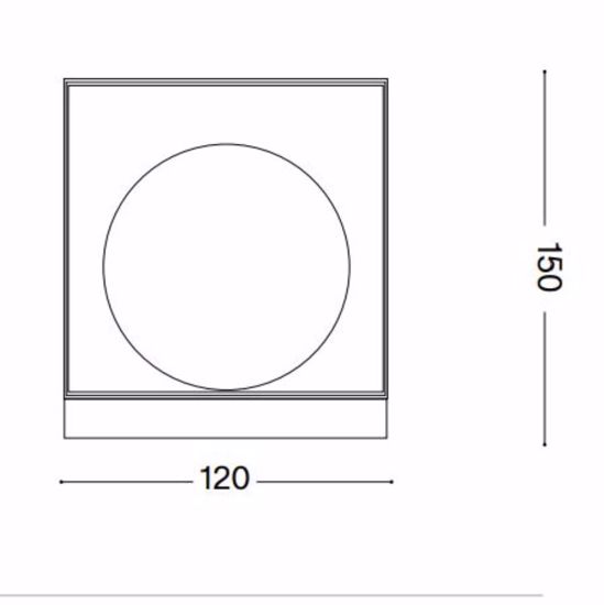 Ideal lux lingotto tl1 small abat jour per comodini camera da letto albergo ottone