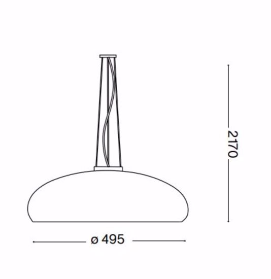 Aria sp1 ideal lux lampadario da cucina moderna cupola vetro bianco schiacciata